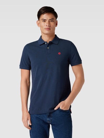 MCNEAL Poloshirt met labelstitching Marineblauw - 4