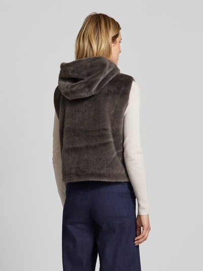 monari Gilet met capuchon Donkerbruin - 5