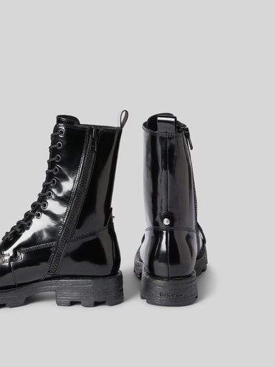 Diesel Schnürstiefel mit Logo-Detail Black 3
