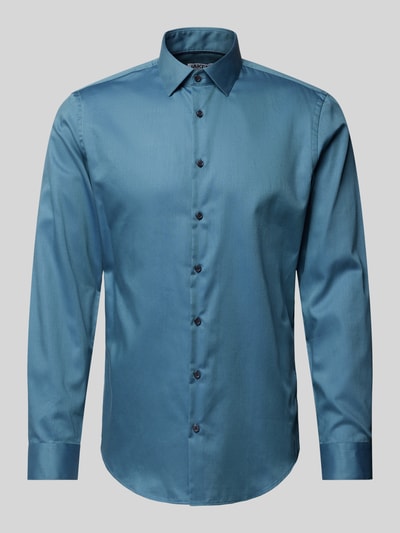 Jake*s Slim fit zakelijk overhemd met kentkraag Blauw - 2