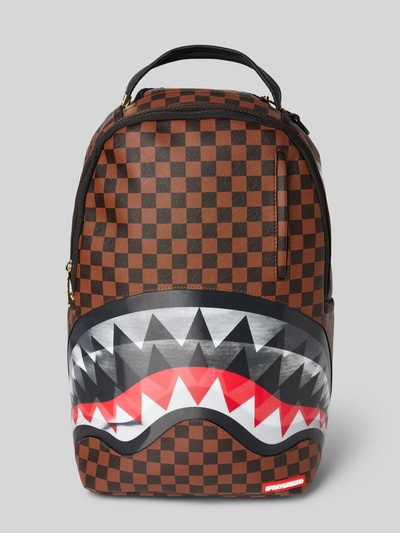 Sprayground Rugzak met motiefprint, model 'SHARK IN PARIS' Middenbruin - 2