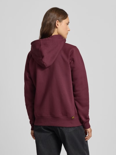 G-Star Raw Regular fit sweatjack met logoprint, model 'Premium' Bordeaux - 5
