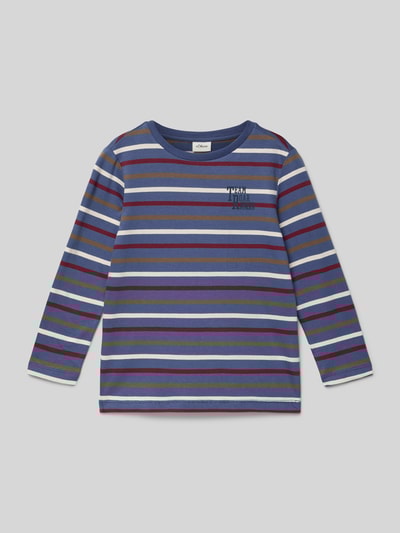 s.Oliver RED LABEL Regular fit shirt met lange mouwen van puur katoen Blauw - 1