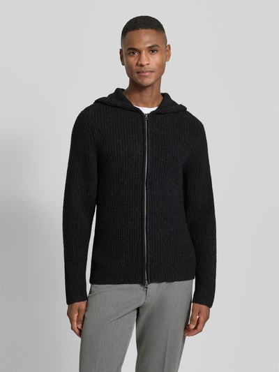 Samsøe Samsøe Kurtka z dzianiny z zamkiem błyskawicznym model ‘SAKOJI’ Grafitowy 4