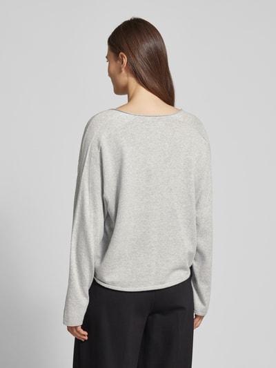 Drykorn Cropped Strickpullover mit U-Ausschnitt Hellgrau 5