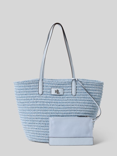 Lauren Ralph Lauren Shopper mit Label-Applikation Modell 'BRIE' Hellblau 2