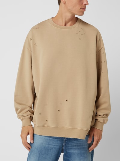 Progetto7 Sweatshirt im Destroyed-Look  Beige 4