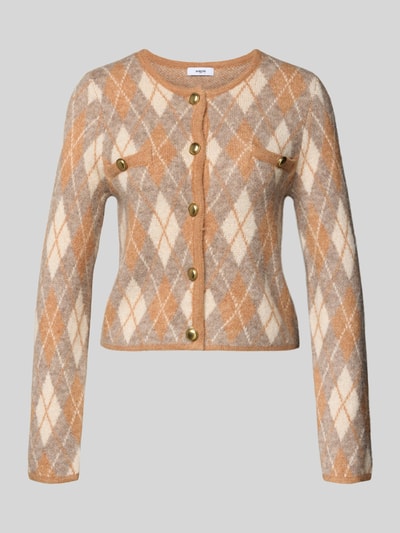 SUNCOO PARIS Strickjacke mit Rundhalsausschnitt Modell 'GUILAIN' Camel 2