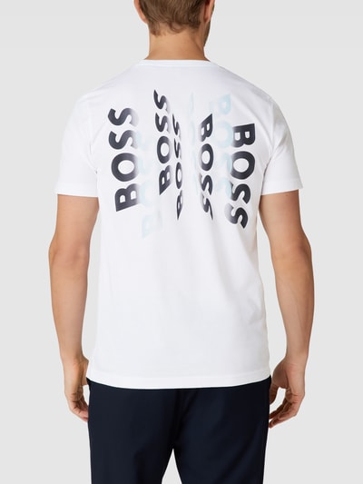 BOSS Green T-Shirt mit Label-Print Modell 'Tee 7' Weiss 5