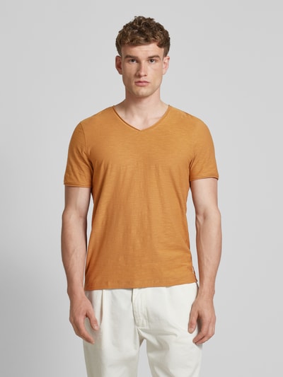 MCNEAL T-shirt met V-hals Cognac - 4