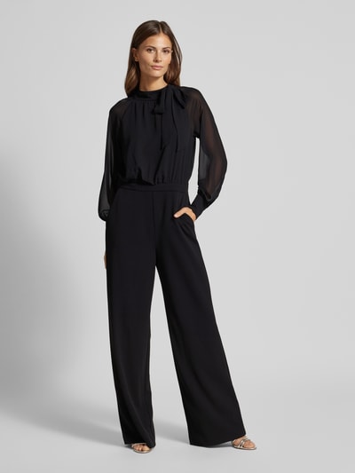 Swing Jumpsuit met opstaande kraag Zwart - 4