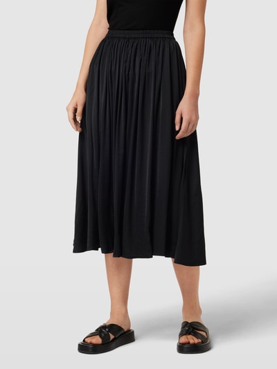 MSCH Copenhagen Midirok met elastische band, model 'Nanella' Zwart - 4