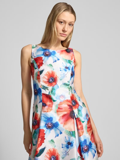 Vera Mont Knielanges Cocktailkleid im Allover-Look Blau 3