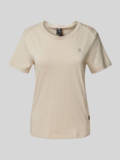 G-Star Raw T-Shirt mit Label-Stitching Beige 2