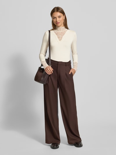 Soyaconcept Slim Fit Longsleeve aus Lyocell-Mix Modell 'Marica' Ecru 1