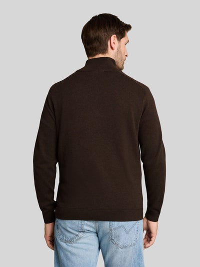 Tom Tailor Regular fit pullover met schipperskraag Donkerbruin - 5