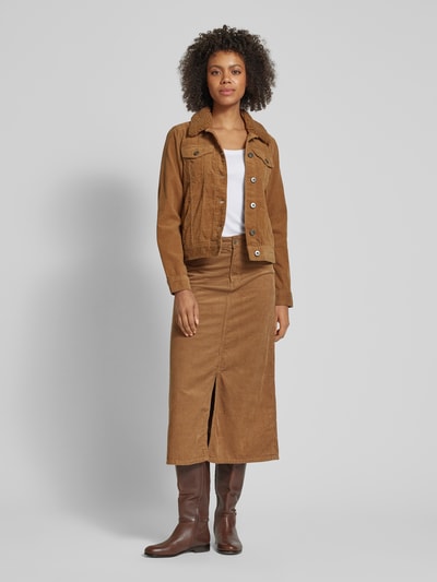 Christian Berg Woman Corduroy jack met teddybont Camel - 1