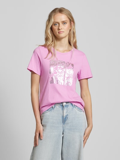 s.Oliver RED LABEL T-shirt met motiefprint Rosé - 4