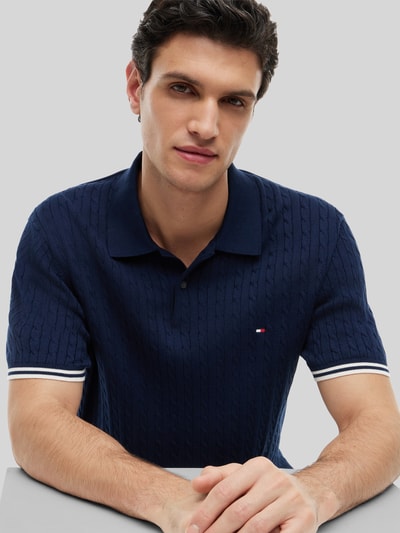 Tommy Hilfiger regular fit poloshirt van puur katoen Donkerblauw - 3