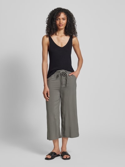 Soyaconcept Regular Fit Culotte mit Bindegürtel Modell 'Radia' Khaki 1