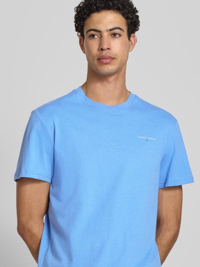 Tommy Jeans Regular Fit T-Shirt aus reiner Baumwolle Hellblau 3