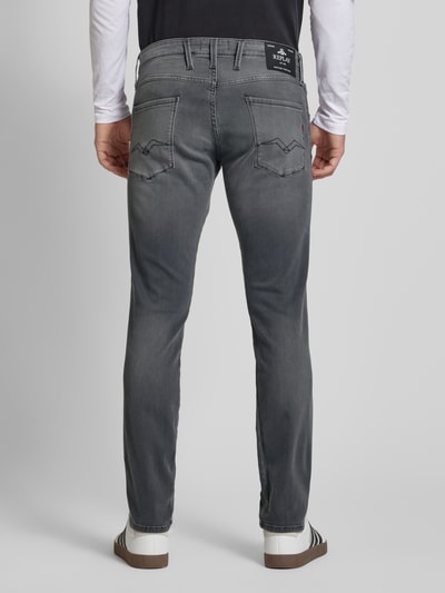 Replay Slim Fit Jeans ANBASS Mittelgrau 5