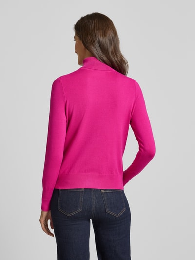 Christian Berg Woman Strickpullover mit gerippten Abschlüssen Fuchsia 5