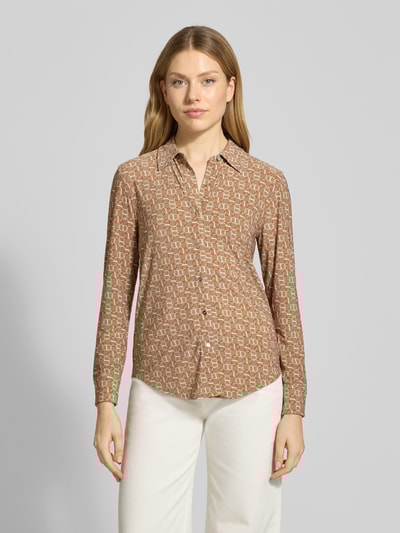 Lauren Ralph Lauren Slim Fit Bluse mit Knopfleiste Modell 'DAQUANE' Beige 4