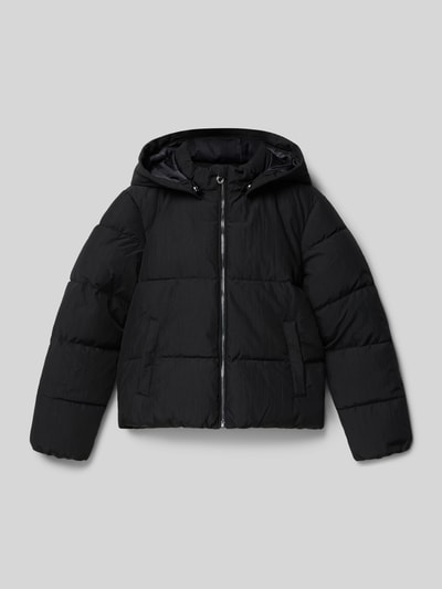 Only Regular Fit Steppjacke mit Stehkragen und abnehmbarer Kapuze Modell 'DOLLY' Black 1