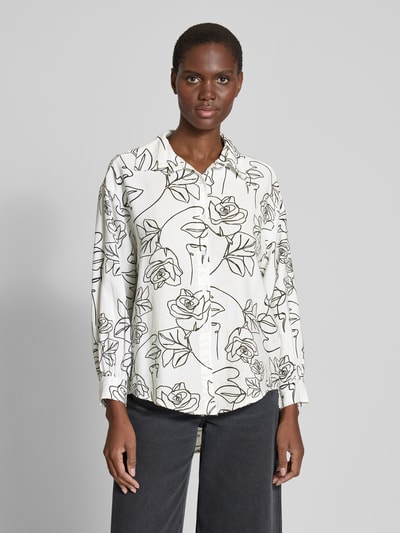 ZABAIONE Regular fit overhemdblouse met doorknoopsluiting Offwhite - 4