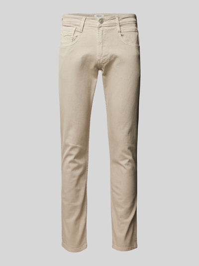 Replay Slim Fit Jeans im 5-Pocket-Design Modell 'ANBASS' Sand 2