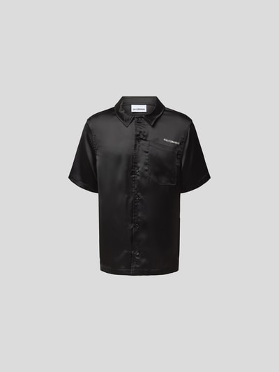 HAN Kjobenhavn Freizeithemd mit Label-Stitching Black 2