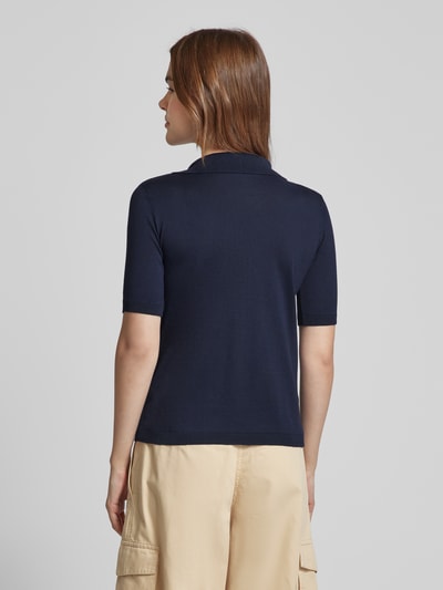 Weekend Max Mara Gebreid shirt met V-hals, model 'RONCOLO' Marineblauw - 5