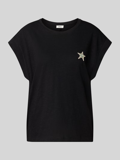 s.Oliver RED LABEL Relaxed Fit T-Shirt aus reiner Baumwolle BLACK 2