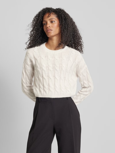 Marella Gebreide pullover met ronde hals, model 'CLARINO' Offwhite - 4