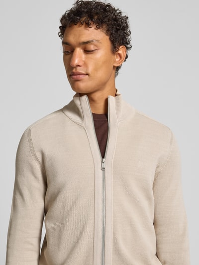 Marc O'Polo Regular fit gebreid jack van puur katoen Beige - 3