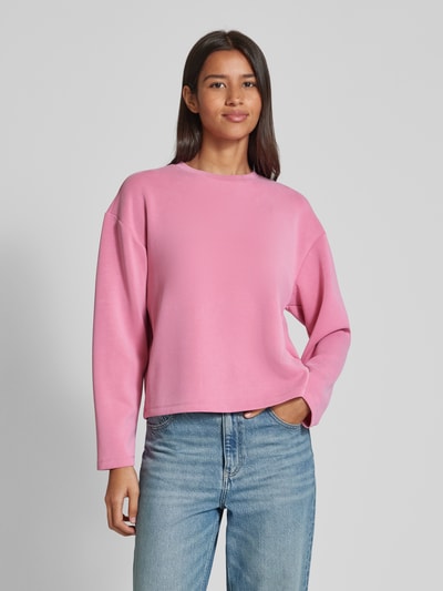 Rich & Royal Oversized Sweatshirt mit geripptem Rundhalsausschnitt Rosa 4