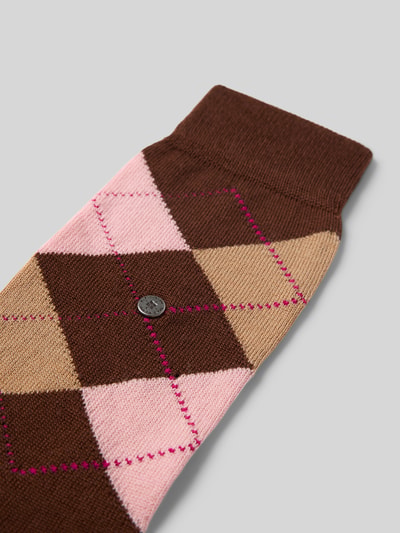 Burlington Socken mit Logo-Detail Modell 'Marylebone' Mittelbraun 2