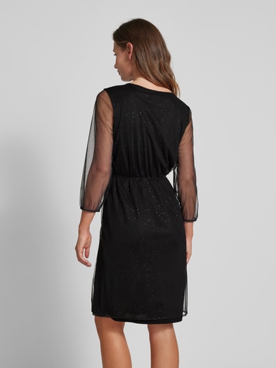 comma Knielanges Kleid mit Ziersteinbesatz Black 5