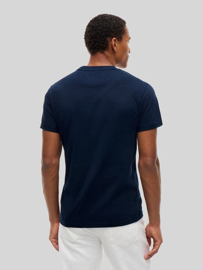 Tommy Jeans regular fit T-shirt van puur katoen met logoprint Donkerblauw - 5