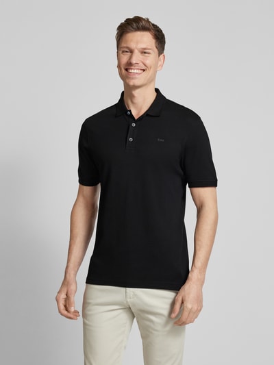 Brax Regular Fit Poloshirt mit Label-Print Modell 'Pete' Black 4