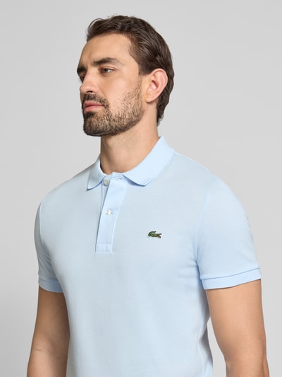 Lacoste Slim Fit Poloshirt aus reiner Baumwolle Hellblau 3