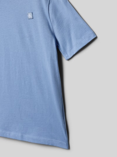Calvin Klein Jeans Regular Fit T-Shirt aus reiner Baumwolle Hellblau 2