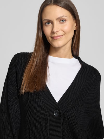 Tom Tailor Denim Regular fit gebreid jack van katoenmix Zwart - 3