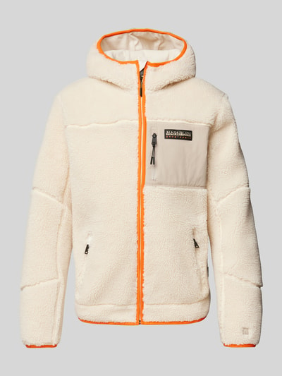 Napapijri Sweatjacke mit Label-Patch Modell 'YUPIK' Sand 2