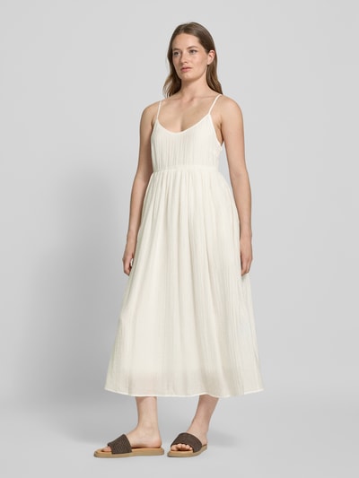 MSCH Copenhagen Midi-jurk met structuurmotief, model 'Amabel' Offwhite - 1