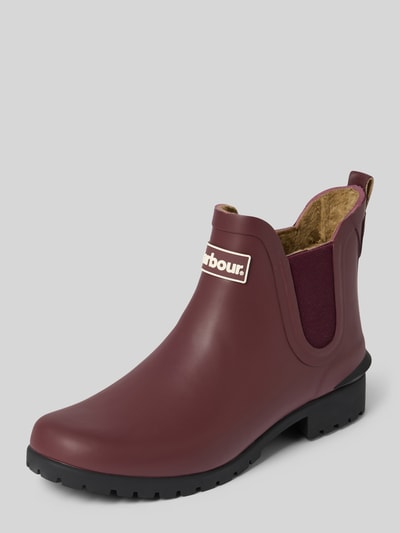 Barbour Rubberlaarzen met labeldetail model 'Kirkton Chelsea Welly' Bordeaux - 1