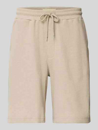 WOODBIRD Straight leg korte broek met structuurmotief, model 'Ben' Taupe - 2
