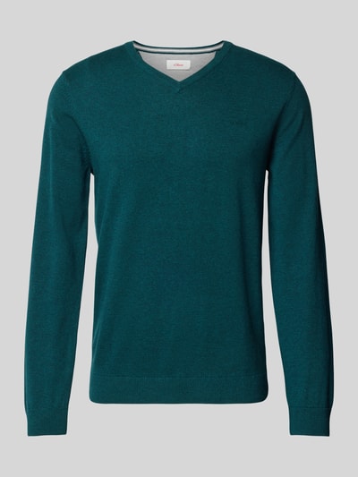 s.Oliver RED LABEL Gebreide pullover met ribboorden Lagune - 2