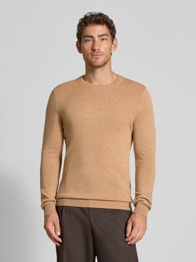 MCNEAL Gebreide pullover van wolmix met kasjmier Camel gemêleerd - 4